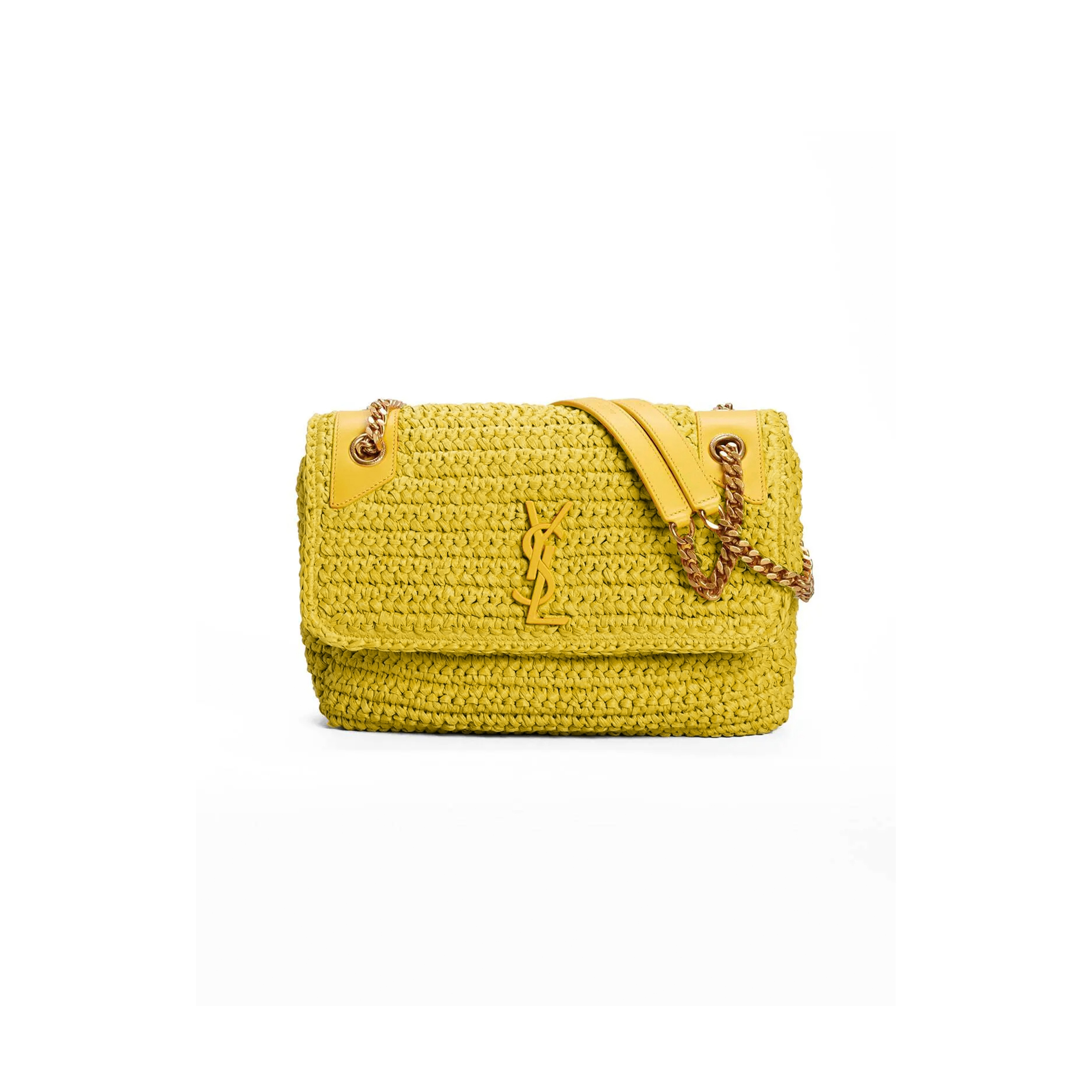 Y*L niki raffia shoulder bag in yellow 1237847 (28*20.5*8.5cm)